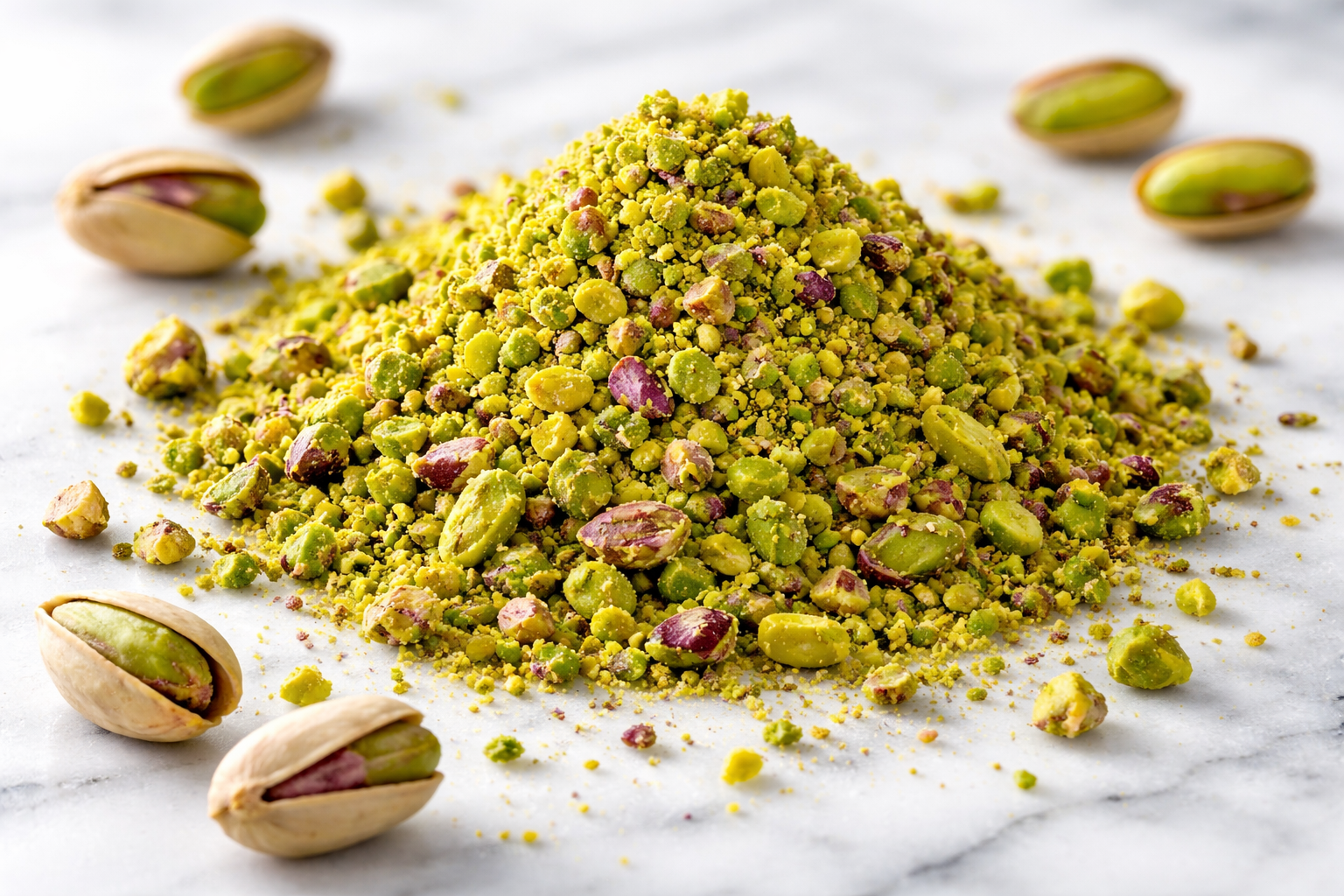 Kaba dövülmüş taze Antep fıstığı